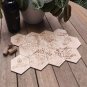Middle Earth Map - Set of 12 Lord of the Rings Wood Coasters - LOTR Coaster
