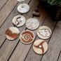 Set of 6 Naruto Wood Coasters - Cup Holder - Anime