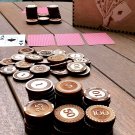 Wooden Poker Chips - Box with Poker Hands - Wood - Handmade