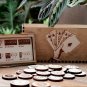 Wooden Poker Chips - Box with Poker Hands - Wood - Handmade