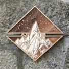 Triangle Mountain Wood Wall Art Decor - Nature Board - Modern Art - Layered Art