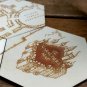 Marauder´s Map - Set of 12 Wood Coasters - Harry Potter Coasters