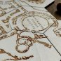 Marauder´s Map - Set of 12 Wood Coasters - Harry Potter Coasters