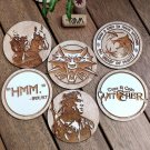 Set of 6 The Witcher Wood Coasters - Cup Holder