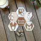 Set of 6 WandaVision Wood Coasters - Cup Holder