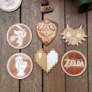 Set of 6 Legend of Zelda Wood Coasters - Cup Holder