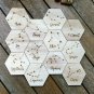 Astrological Map - Set of 12 Wood Coasters - Zodiac Signs