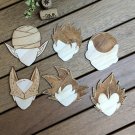 Set of 6 Dragon Ball Wood Coasters - DBZ Coaster - Cup Holder
