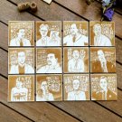 Set of 12 The Office Wood Coasters - The Office Collection - Housewarming Gift