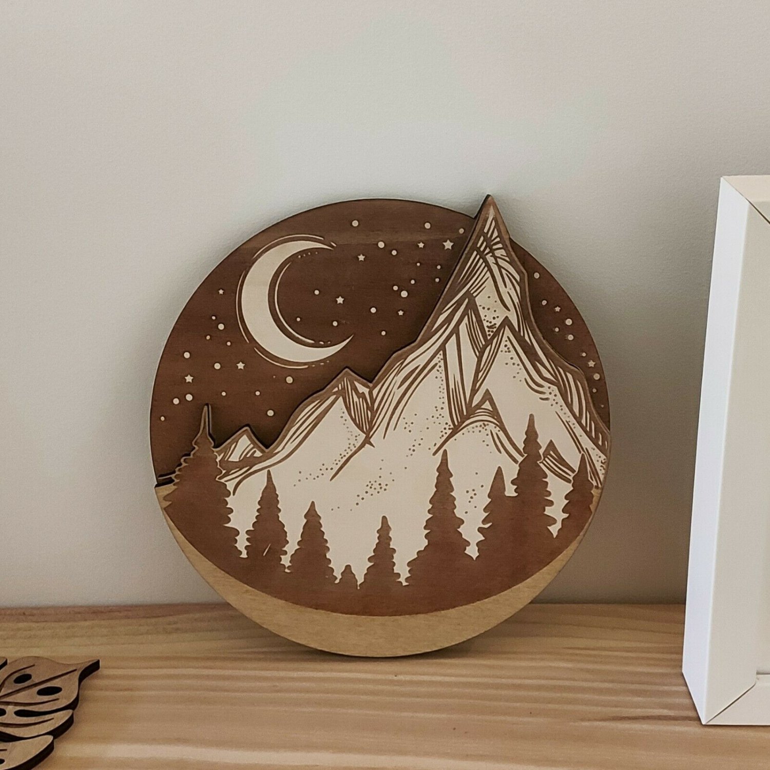 Mountains Wood Wall Art Decor - Nature Board - Modern Art - Layered Art