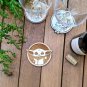 Set of 5 The Mandalorian Wood Coasters - Baby Yoda Coaster -Star Wars Cup Holder