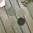 Set of 4 Geometric Wood Coasters - Cup Holder