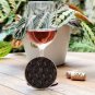 Set of 4 Geometric Wood Coasters - Cup Holder