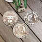 Set of 3 Star Wars Coffee Wood Coasters - Cup Holder