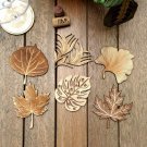Set of 6 Plants Wood Coasters - Leaf Coaster - Nature Cup Holder