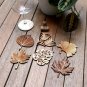 Set of 6 Plants Wood Coasters - Leaf Coaster - Nature Cup Holder