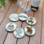 Set of 06 Friends Wood Coasters - Cup Holder