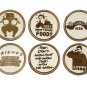 Set of 06 Friends Wood Coasters - Cup Holder