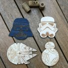 Set of 4 Star Wars Wood Coasters - Baby Yoda Coaster - Cup Holder