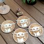 Baby Yoda - Star Wars - Wood Coaster - Cup Holder - Housewarming Gift