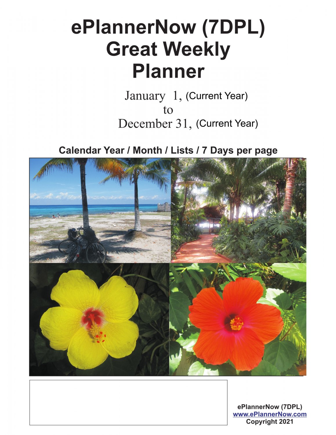 2022 ePlannerNow (7DP)  Daily Weekly Monthly Planner Calendar