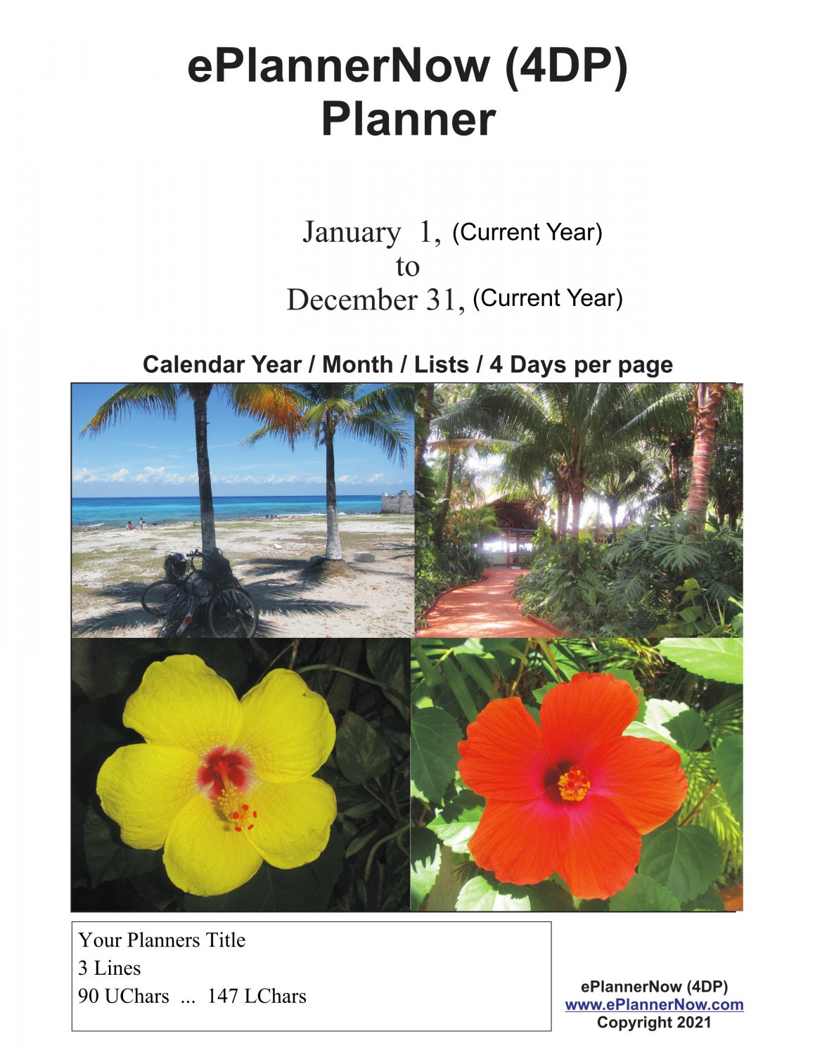 2022 ePlannerNow (4DP)  Daily Weekly Monthly Planner Calendar