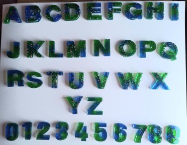 Resin alaphabet