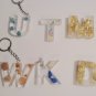 Resin Initial Keychains