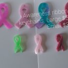 Resin Ribbon awareness Keychains