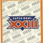 1989 Pro Set Super Bowl Logos 23 Super Bowl XXIII