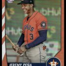 2023 Topps Big League Electric Orange 230 Jeremy Pena RNBW FOIL