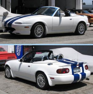 Mazda Miata 8 Inch Racing Rally Stripes plus Pinstripes