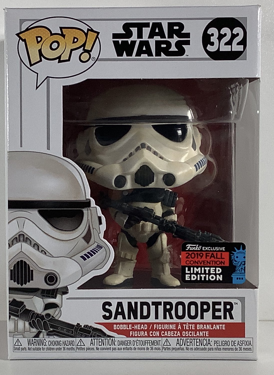 Funko Pop! Star Wars 322 Sandtrooper Shared NYCC w/Protector