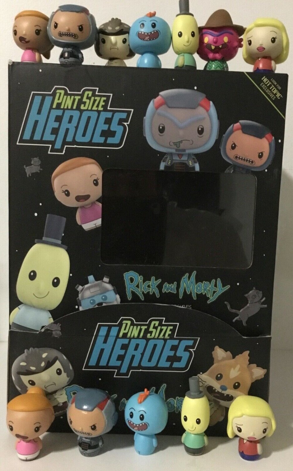 Funko Pint Size Heroes Rick and Morty 12 Figure Lot w/Bonus Pop! Pens & Box