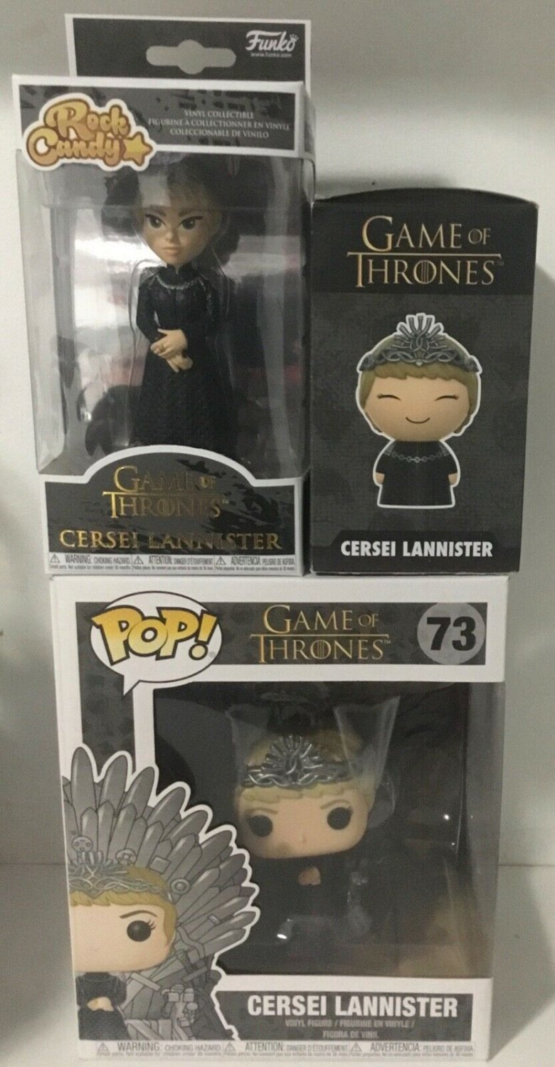 Funko Dorbz Pop! Rock Candy Cersei Lannister 3 Figure Lot Game of Thrones