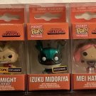 Funko Pocket Pop! My Hero Academia Exclusives Izuku, All Might, Mei w/Protectors