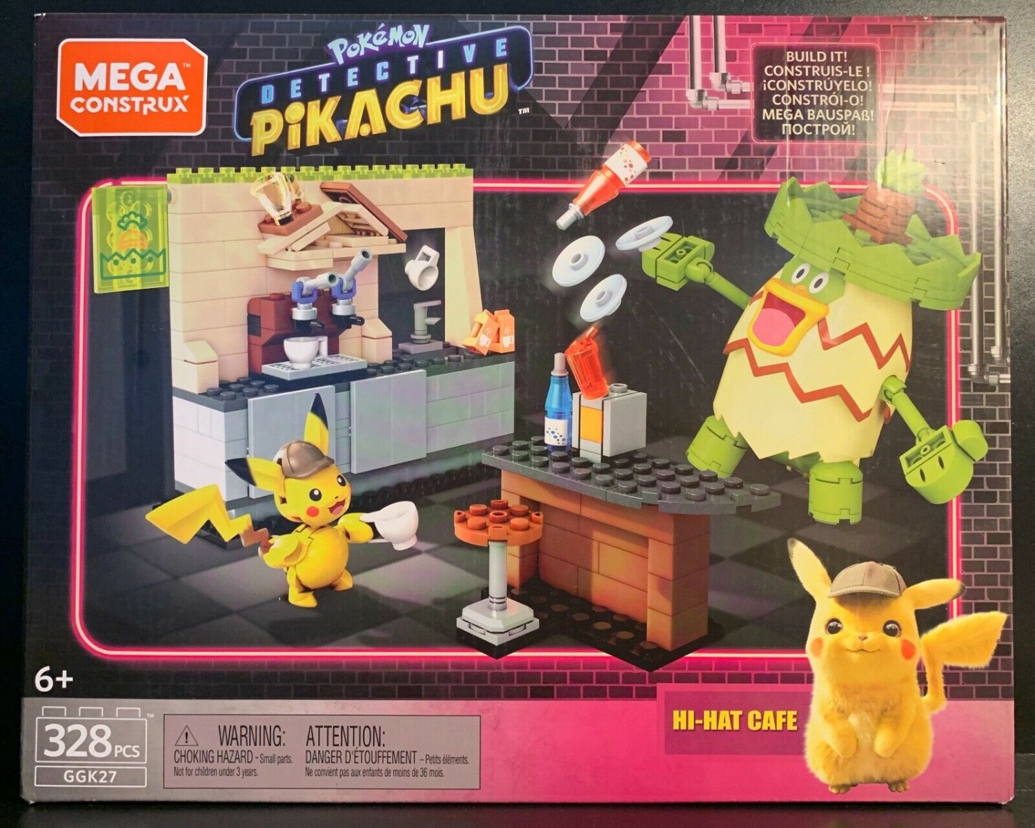 Mega Construx Pokemon Detective Pikachu Hi-Hat Cafe