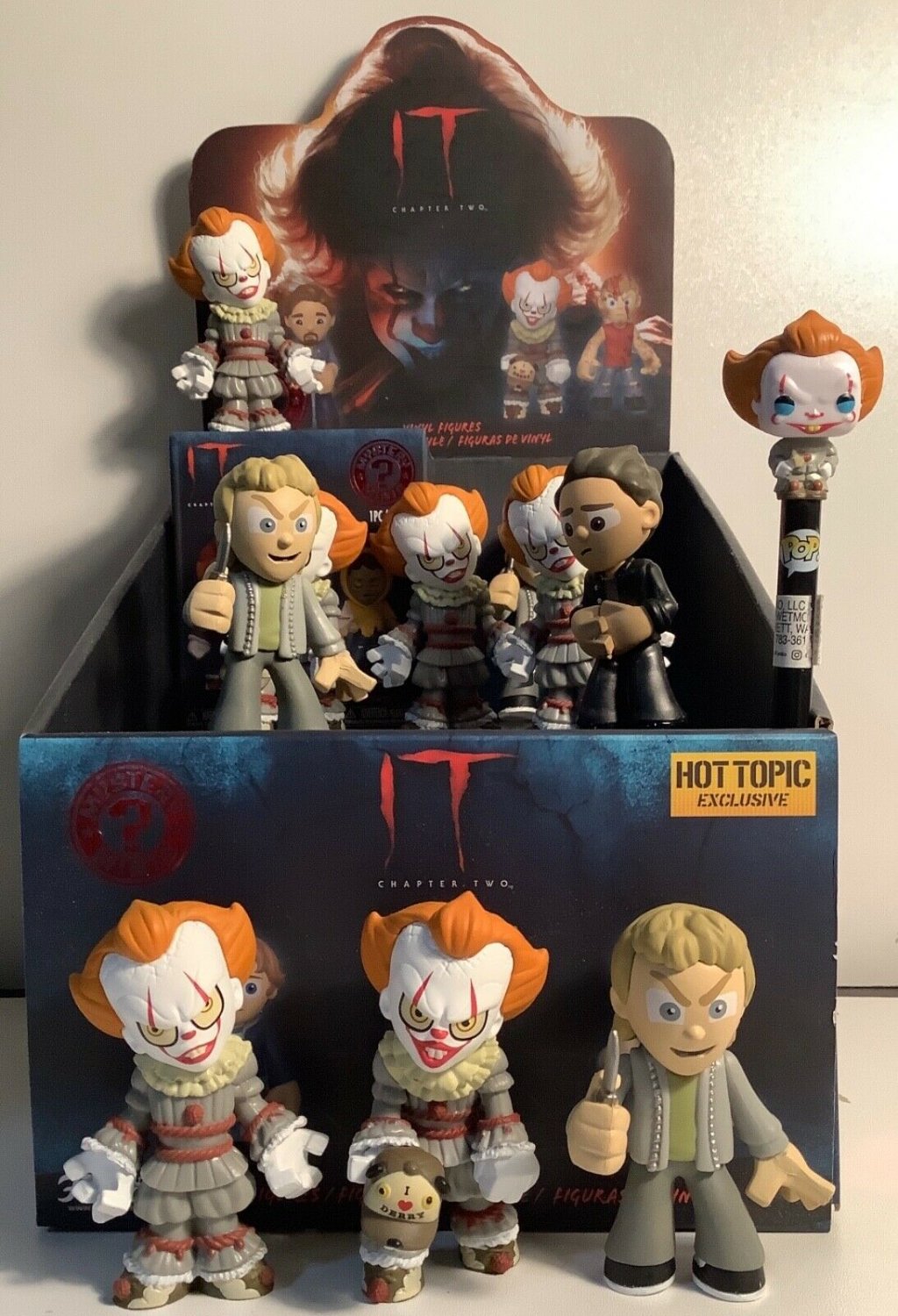 Funko Mystery Minis IT Chapter Two 10 Figures w/Retail Box & 2 IT Pop! Pens