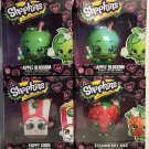 Vaulted Funko Shopkins 2016 Apple Blossom x 2, Poppy Corn & Strawberry Kiss