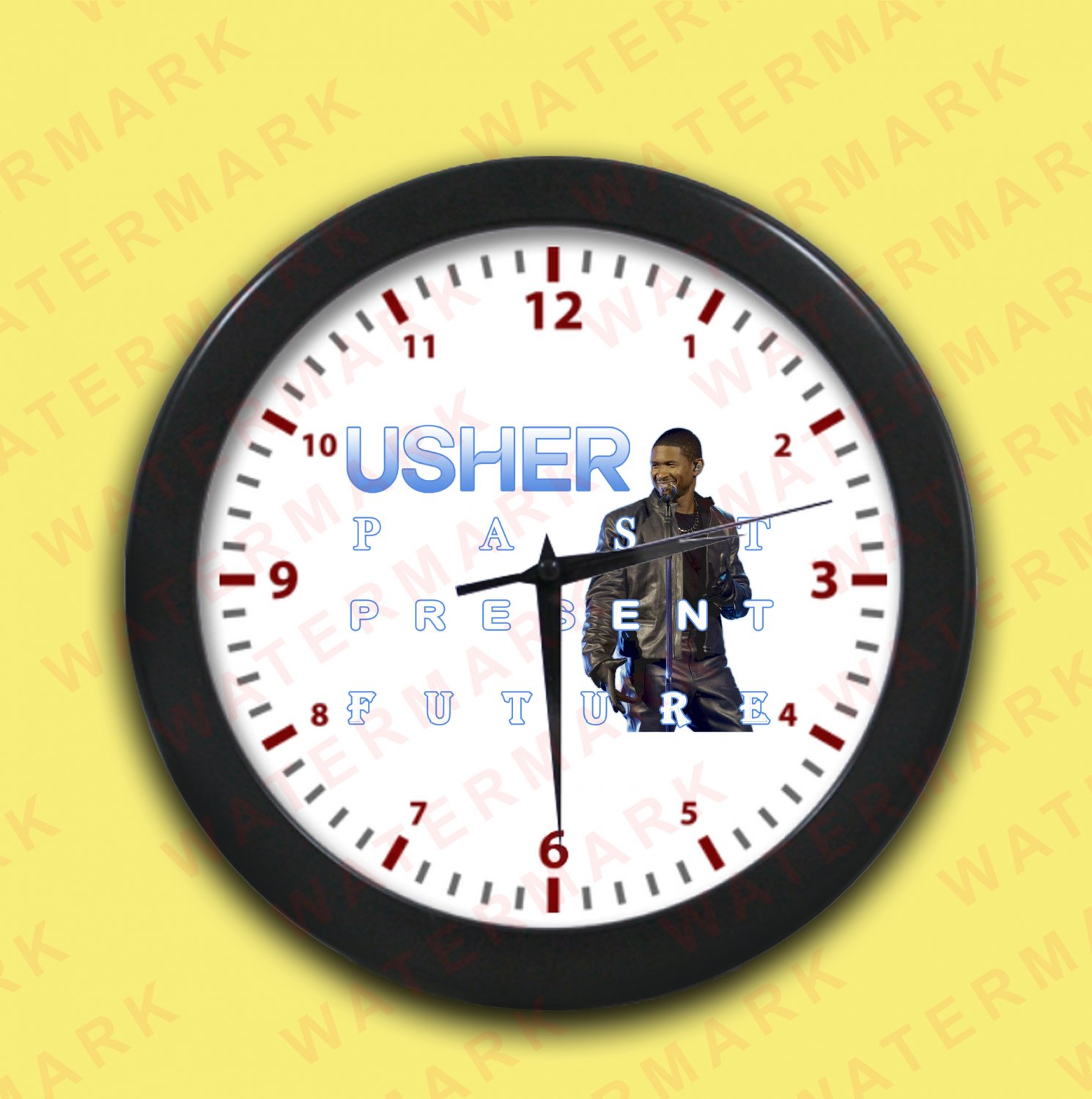 USHER PAST PRESENT FUTURE TOUR 2024 Wall Clocks