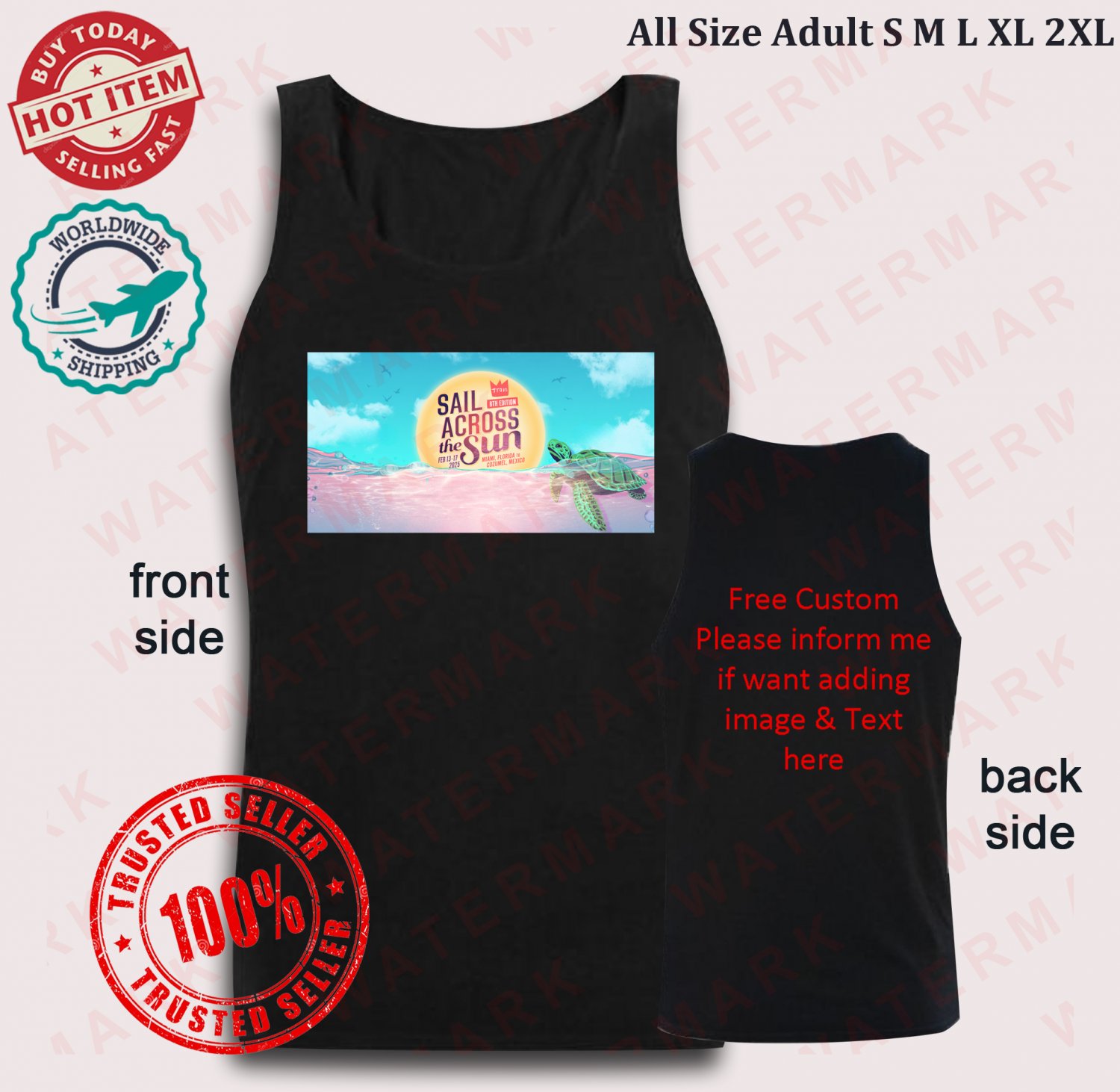 SAIL ACROSS THE SUN TRAIN 8TH EDITION MUSIC FESTIVAL 2025 ank top