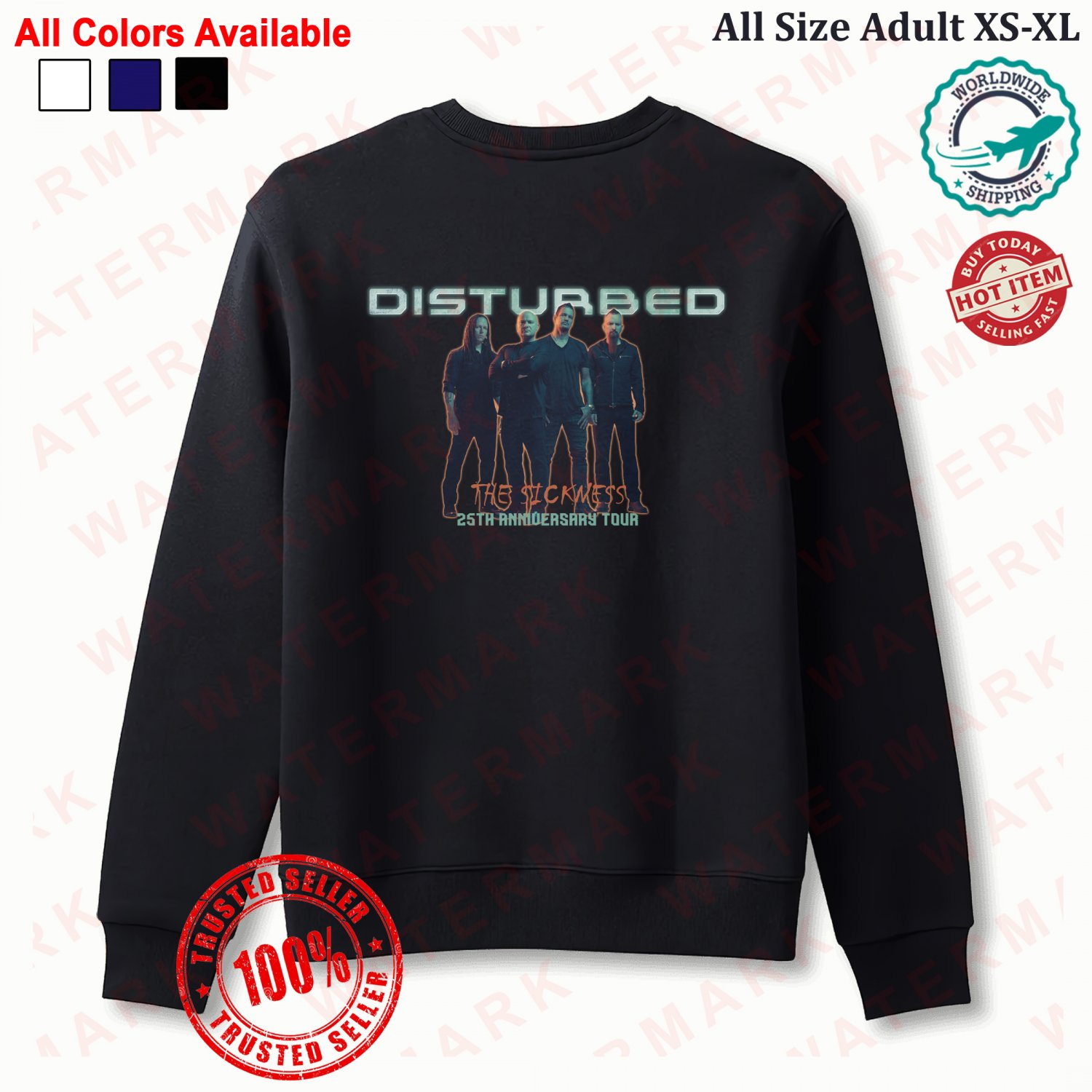 DISTURBED THE SICKNESS 25TH ANNIVERSARY TOUR 2025 Sweatshirt