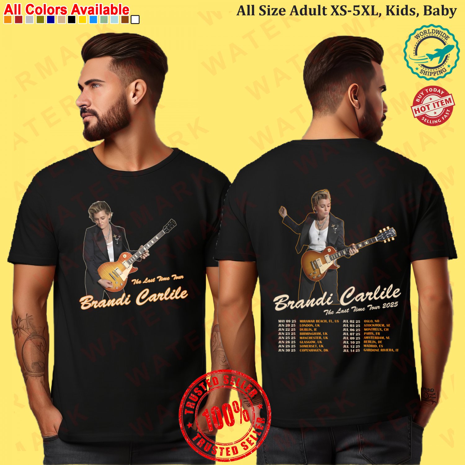 BRANDI CARLILE THE LOST TIME TOUR 2025 T-shirt Adult S-5XL