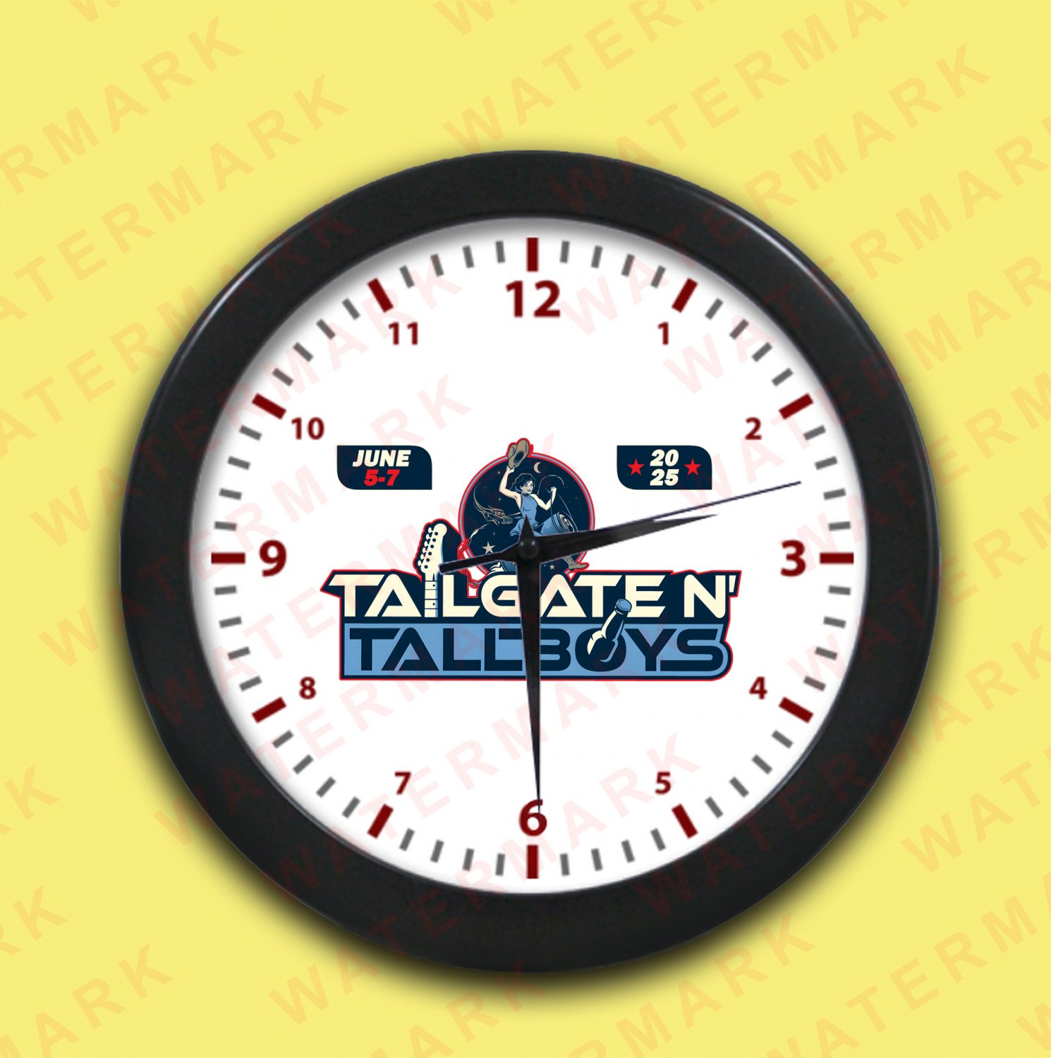 TAILGATE N&acirc;�� TALLBOYS CLINTON, IA 2025 Wall Clocks