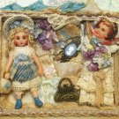 Tiny 1 1/2" OOak (Artist) dollhouse doll in lace box display