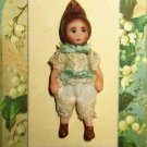 Littlest 1 3/4" OOAK (artist) Baby Bunny dollhouse doll on Card