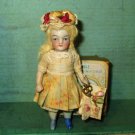 3½" All Bisque Antique German Mignonette Dollhouse Doll
