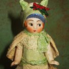 3" All Bisque  (Swivel head) Bunny Girl in Easter Ornament Box