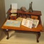 Vintage Hand-Made Wooden hinged Dollhouse writing desk