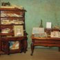 Vintage Hand-Made Wooden hinged Dollhouse writing desk